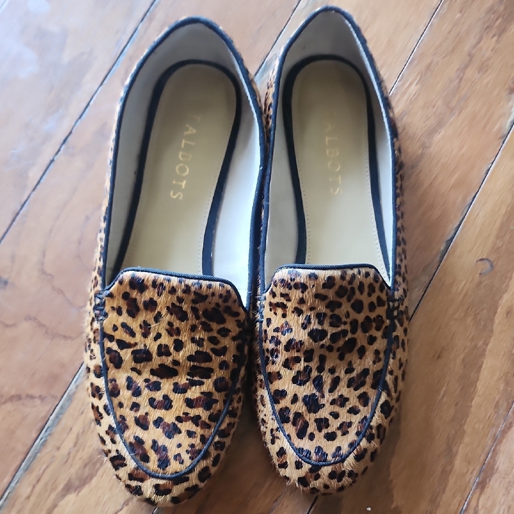 Talbots Leopard Print Flats Size 8N